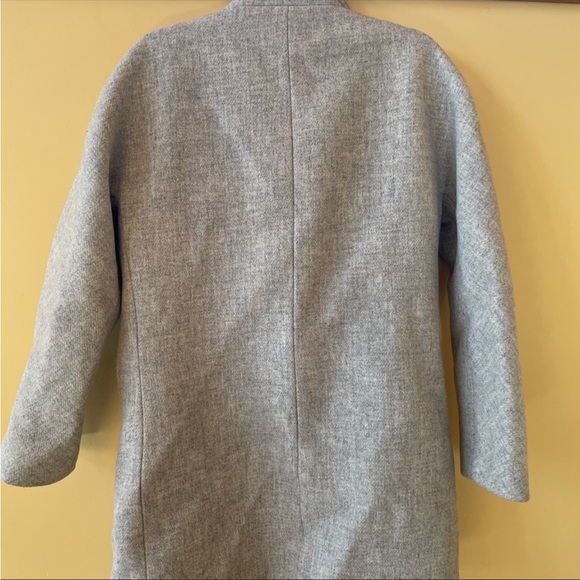 Grey (Heather Dusk) J Crew Cocoon Coat in Italian Stadium-Cloth Wool - Picture 7 of 7